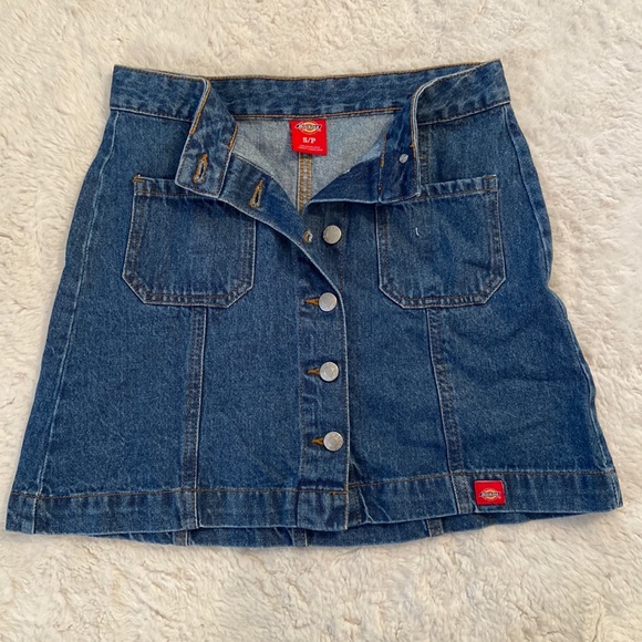 Dickie’s Button Up Jean Skirt - Picture 1 of 2
